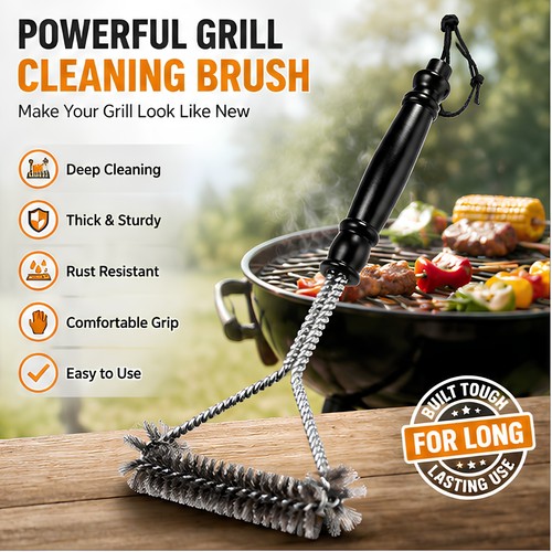 Weber bbq grill cleaning - weber, brush