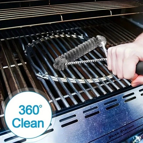 Weber bbq grill cleaning - cleaning, brush
