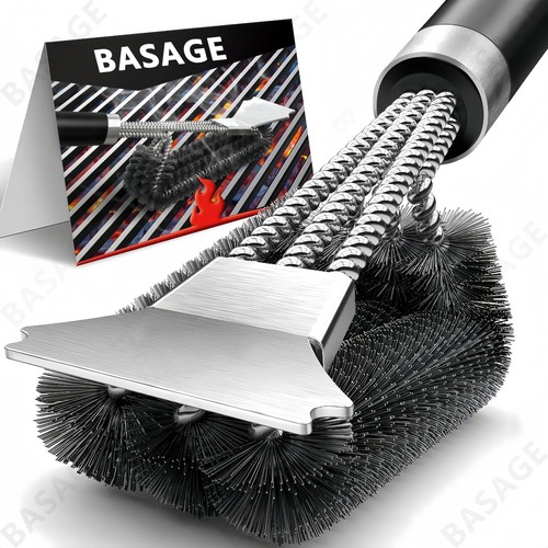 Bristle free bbq grill brush - grill,